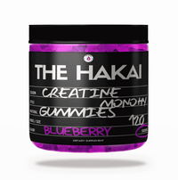 TheHakai™ creatine gummies with strawberry flavor, 120 gummies bottle, 5g creatine per gummy, strength and energy supplement